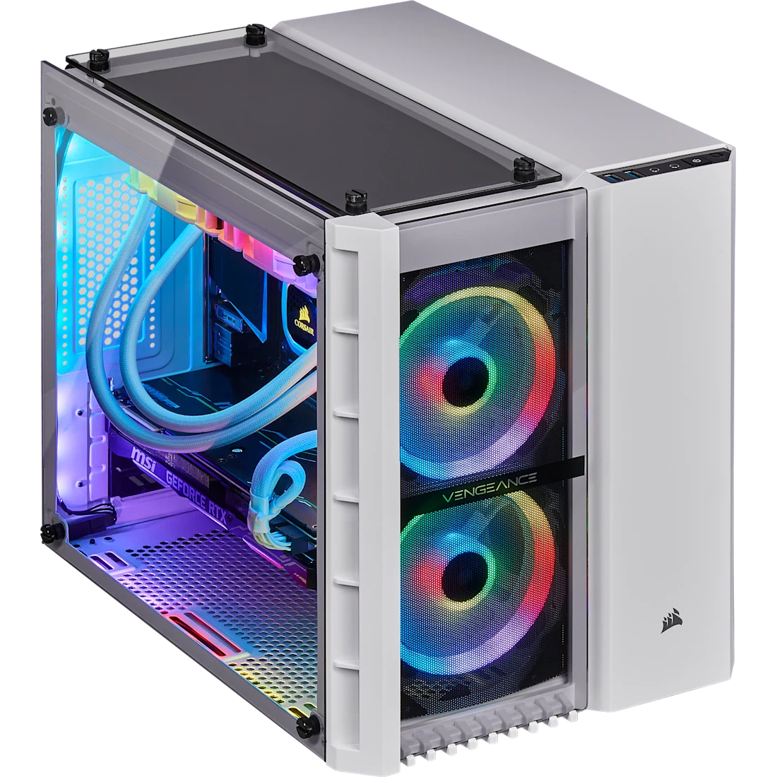 Gaming PC with illuminated internals